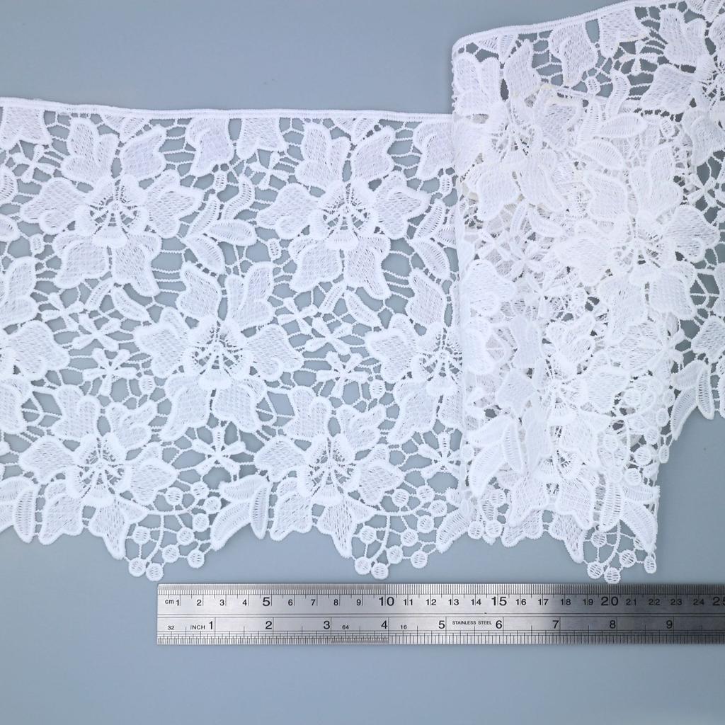 Milk Silk Lace, Lace Accessories Clothing Decoration Diy Unilateral Flower Computer Embroidery Water-Soluble Lace