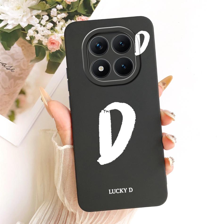 For Xiaomi Redmi Note 15 Pro+ 15Pro 5G Lucky Initial Letter Phone Case For Redmi Note 15 Pro Plus 5G Soft Silicone Case Bumper