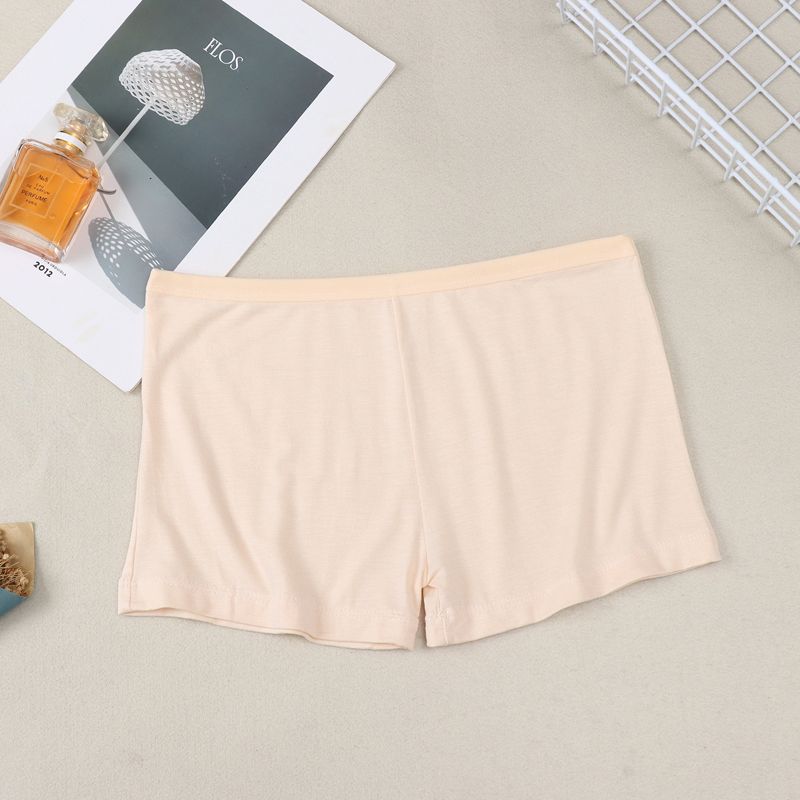 

Women s Safety Pants Fashion Tape Modal Basic Leggings Summer Thin Black Primer Shorts White Safety Pants Short Apricot XL code (50.00 kg-67.50 kg