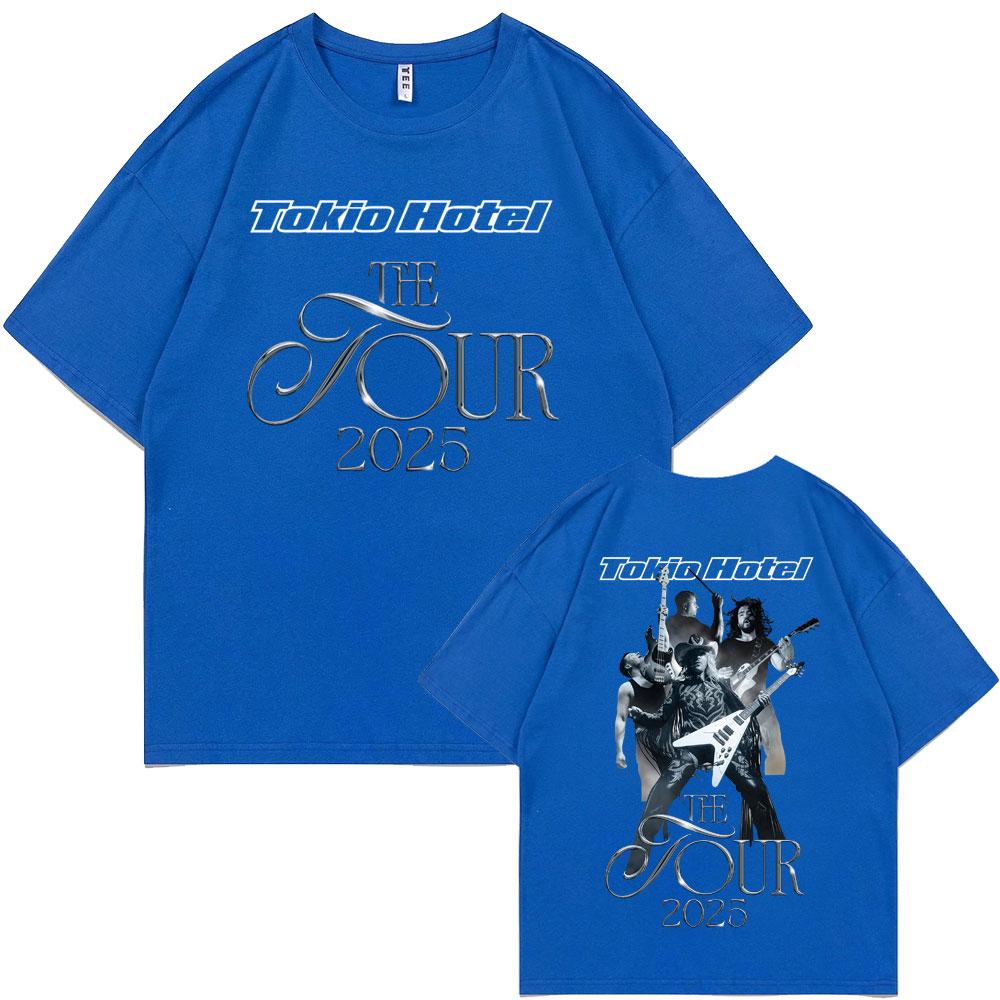 Немецкая рок-группа Tokio Hotel The Tour 2025 Футболки Мужские Женские Хип-хоп Панк Готика Футболка Мужская Хлопок Повседневные Футболки Оверсайз S