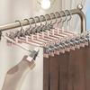 Standard Wardrobe Pants Hanger With Non Slip Stainless Steel Clips For Home Storage And Organization