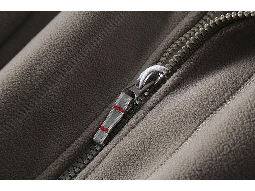 Norwegian Men's Plus-Size Double-Layer Fleece Jacket - Cold-Resistant, Warm, Stand-Up Collar