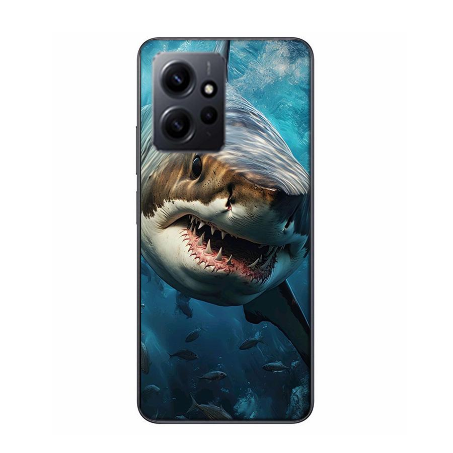 The Mouth of the Deep Sea Evil Shark Phone Case For Redmi 12 13C 12C 15C 9 10 10C Note 13 Pro Plus 14 15 Pro 9T 9C 9A TPU Soft C