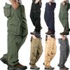 Comfortable Men's Cargo Pocket Work Pants For Casual Hiking And Outdoor Activities