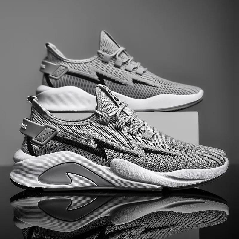 Fashion Men's Vulcanized Shoes 2024 Summer Feiyang Woven Men Shoes Breathable Lace Up Mesh Sneakers Outdoor  Brand Trendy