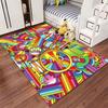 Colorful Retro Drum Set Design suitable as a non-slip mat for the living room or bedroom sofa