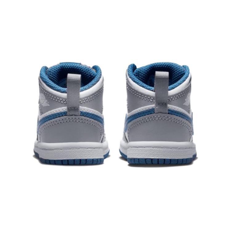 Air Jordan 1 Mid TD Cement True Blue Baby Sneakers Grey Cement-Grey White DQ8425-014