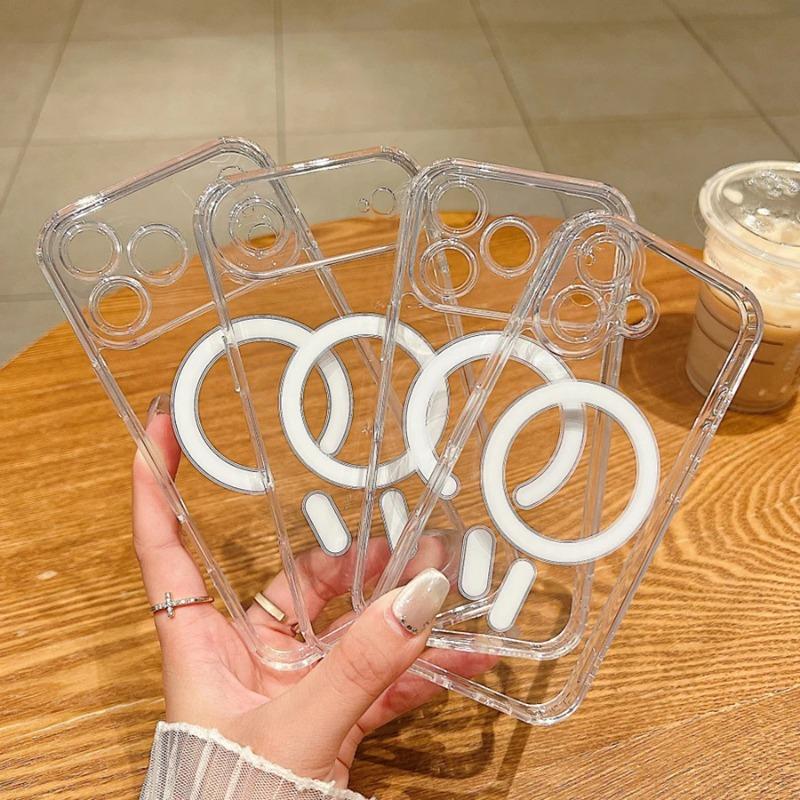 Ultra thin Magnetic Transparent For Magsafe Case For iPhone 17 Air 16 15 14 13 11 12 Pro Max Wireless Charger Shockproof Cover