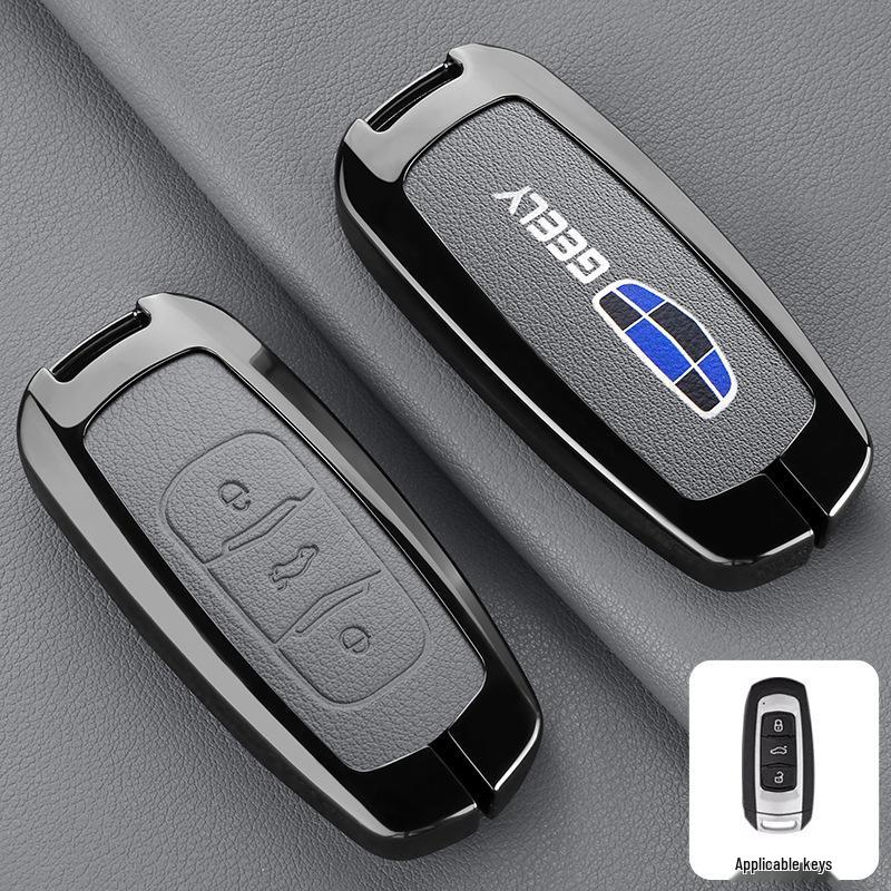 Premium Protective Key Cover for Geely Emgrand: Fits 26 Models including Xingyue L, Xingrui, Boyue L, Haoyue, Bin Yue – Men's Buckle Design