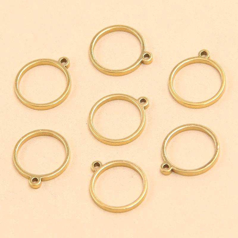 Stainless Steel Geometric Charm Molds: 10 Models & 2 Colors - Pentagram, Rhombus, Circle, Water Drop, Moon Pendants