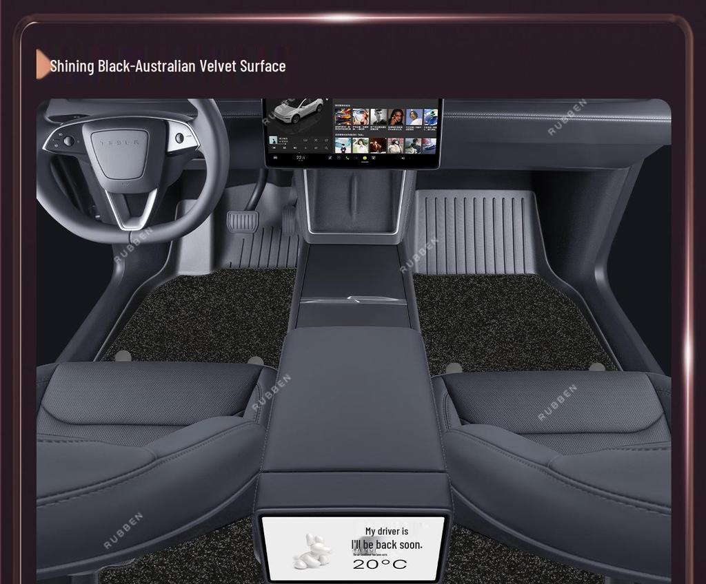 Tesla Refreshed Model 3/Y TPE Floor Mats for Interior Protection and Decoration