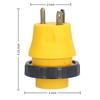 Weatherproof RV Plug Adapter Heavy Duty 30A RV Plug TT-30P To L5-30R  RV Power Connection