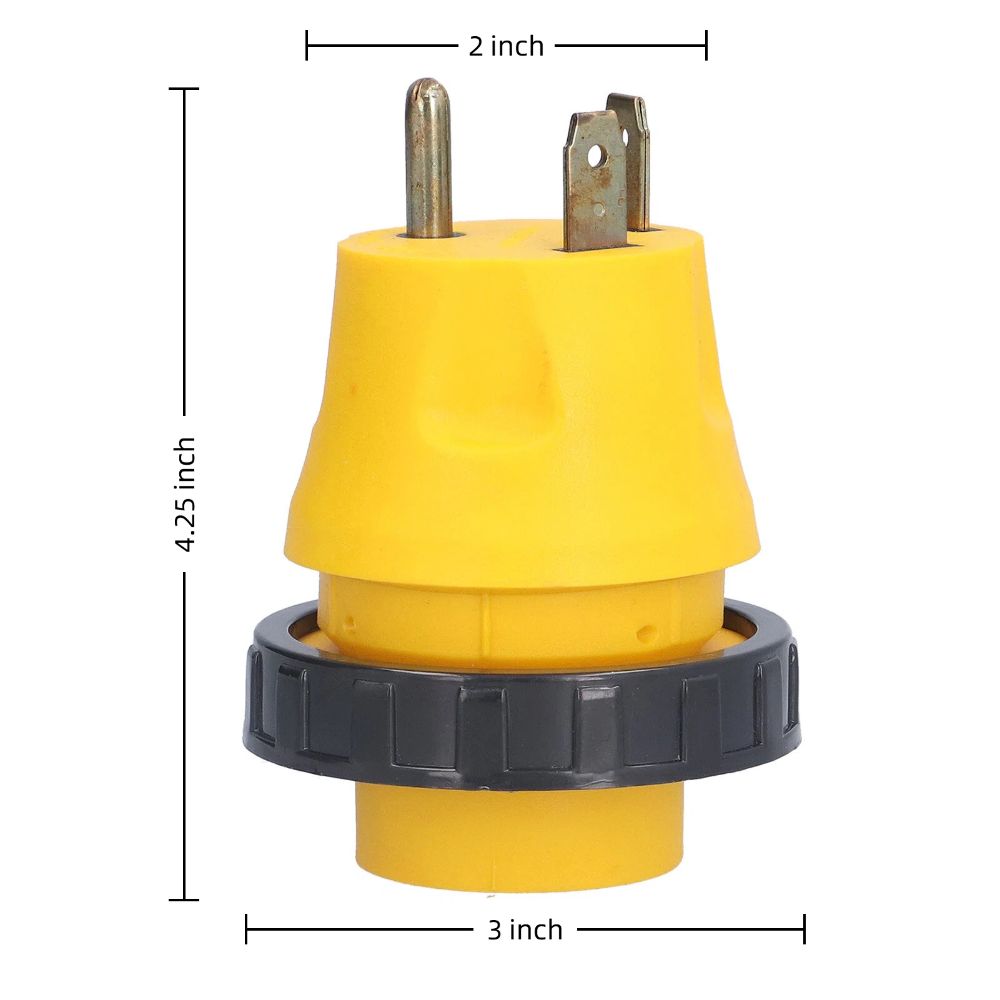 Weatherproof RV Plug Adapter Heavy Duty 30A RV Plug TT-30P To L5-30R  RV Power Connection