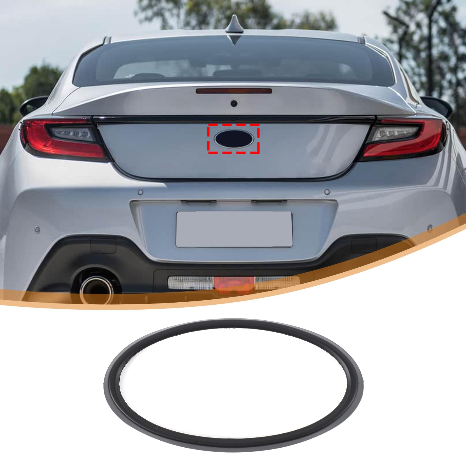 

Subaru BRZ 2022~Current Emblem Decoration Cover Rear Ring Cover Later чёрный