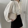 Stylish Trendy Chain Bag For Women Casual Commuting Shoulder Purse In Black White Khaki Silver