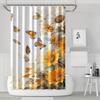 Christmas Shower Curtain Winter Snowman Xmas Pine Tree Shower Curtains For Bathroom Decor Waterproof And Mildew Resistant