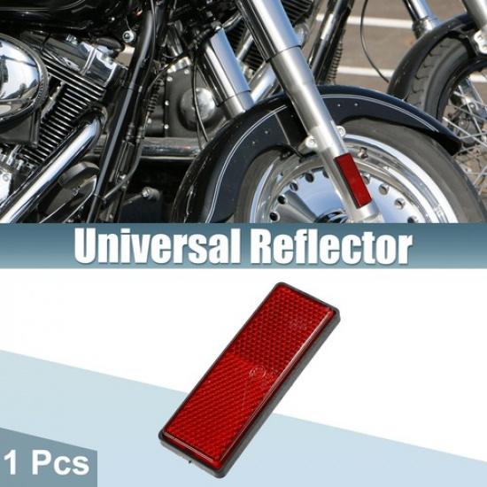 Universal Motorcycle Reflector 88x32mm Safety Spoke Reflective with Screw Red