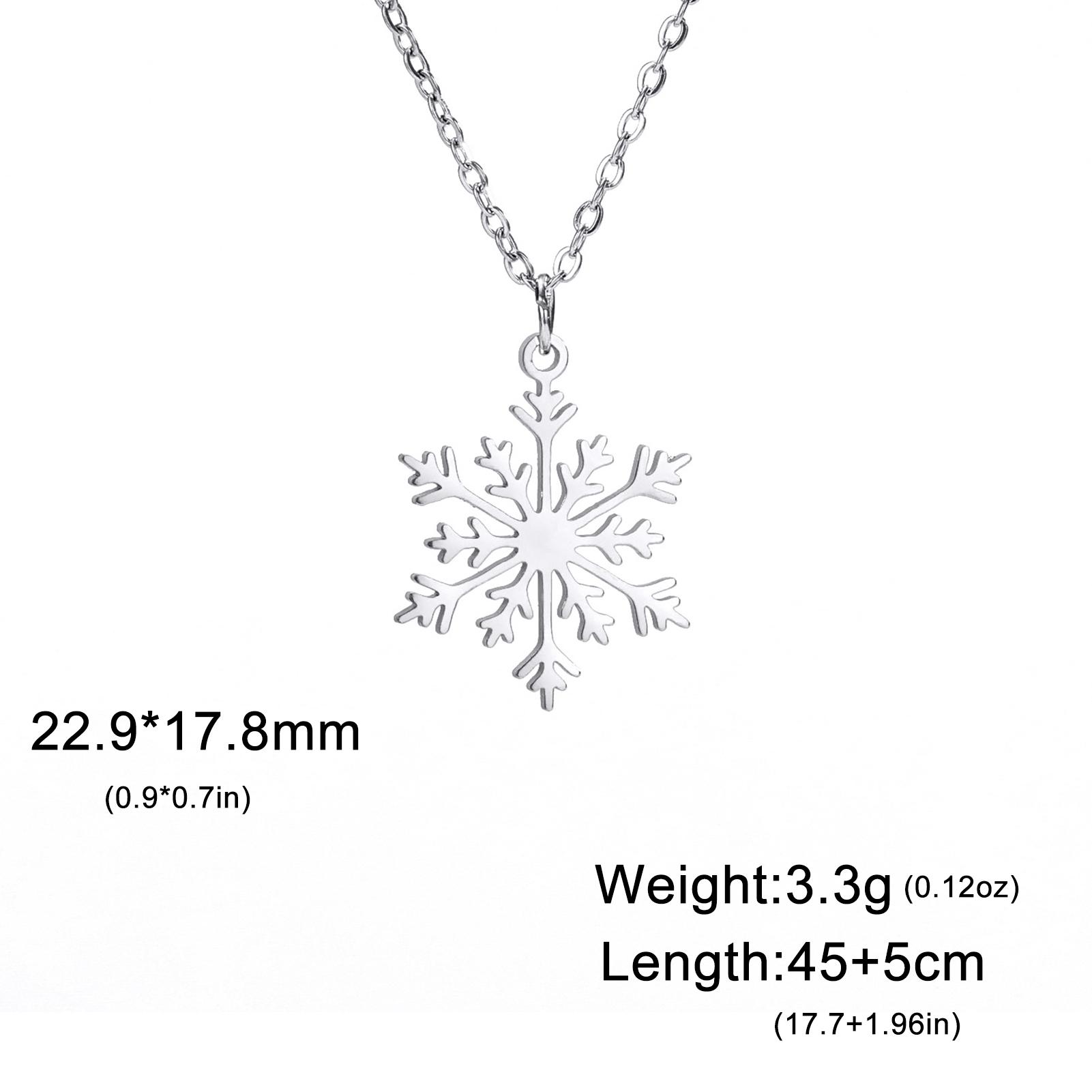 

Snow Flower Pendant Necklace Earrings Set for Women Stainless Steel Elegant Jewelry Valentine s Day Party Gifts Wear 2026 New