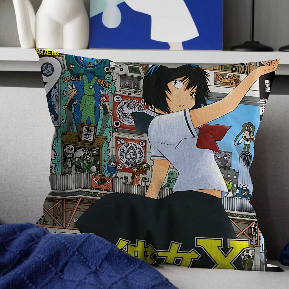 Mysterious Girlfriend X Urabe Mikoto Kussenhoes Kussensloop Woonkamer Bank Huisdecoratie Op Maat