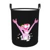 Custom Leopard Cartoon Laundry Basket Collapsible Animals Clothing Hamper Toys Organizer Storage Bins