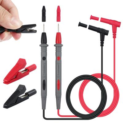 Multimeter Test  Kit Set with 39 In Test Probe Tip + For Alligator Clips