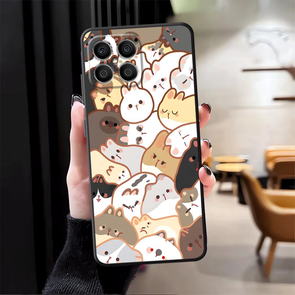 Cartoon Cute Cat Funda Phone Cover Case for Honor 200 400 Lite 70 Magic5Lite X7 X5b X8 X6 X9a 90 8X Honor 200 Lite