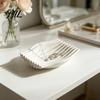 Ring Earring Storage Plate 3D Printed Soap Dish, Minimalist Wave Design Bathroom Holder, Compact Dish for Travel Shower Tray Bathroom, Kitchen