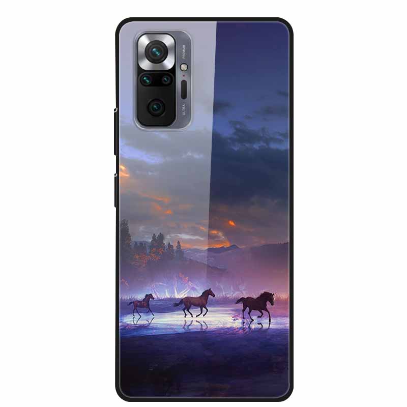 Tempered Glass Colorful Cover For Xiaomi Redmi Note 10 Pro Case Hard Shockproof Funda for Redmi Note10 / Note 10Pro Cases Shell
