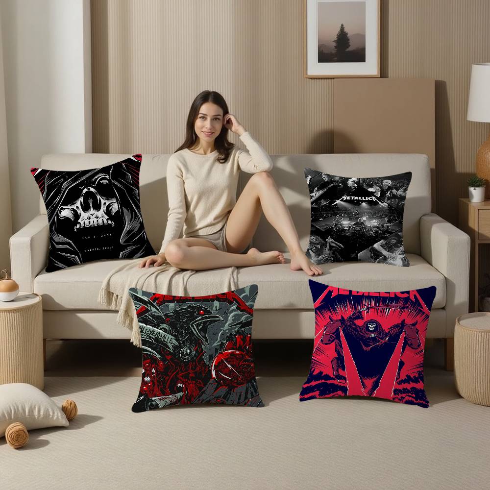 Band M-METALLICA Anime 45*45cm Cushion Cover Pillow Cover Decor Pillowcase Home Pillowcase for Couch Pillow
