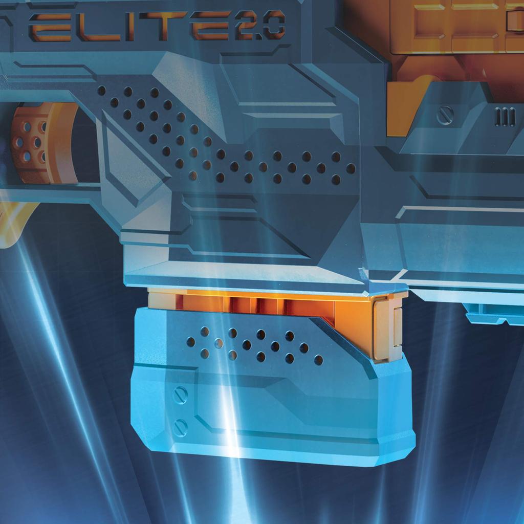 Nerf Elite 2.0 Phoenix CS-6 Elektrischer Blaster mit 12 Offiziellen Darts, Magazin, Abnehmbarem Zielfernrohr, Taktischer Schiene und Lauf-Schaft-Aufsätzen (E9961).