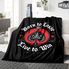 1pc Born To Lose Live To Win Soft Flannel All Season Throw for Home, Office, Outdoor UseDurable Comfort Soft Warm Throw for Home