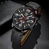 Fashion Men's Watch Fashion Leather Quartz Watch Large Dial Digital Watch Classic Business Watch Men's Calendar Watch Student Men's Watch