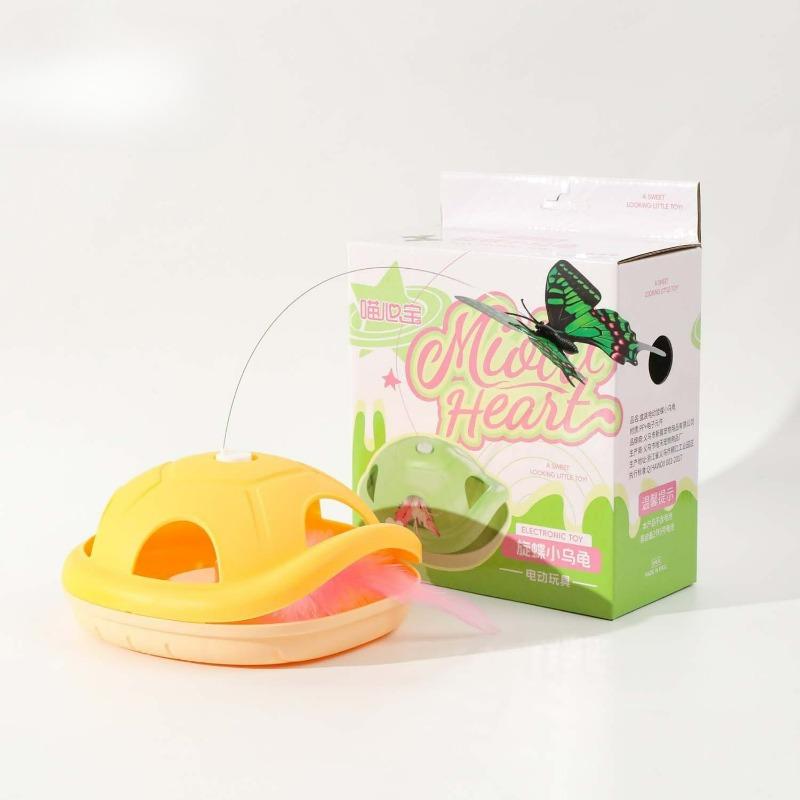 

Cat Teaser Toy Electric Butterfly Training Pet Self-entertaining Gadgets Cat Plates Toy Feather Electric Butterfly Toy Accessory