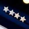 Exquisite Five-Pointed Star Diamond Stud Earrings - Luxurious, Fashionable, and Versatile for Everyday Wear