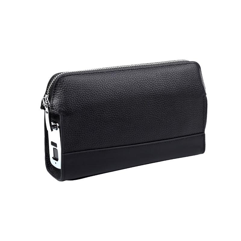 SCHWARZETIENNE Мужская противоугонная кожаная сумка-клатч с отпечатком пальца