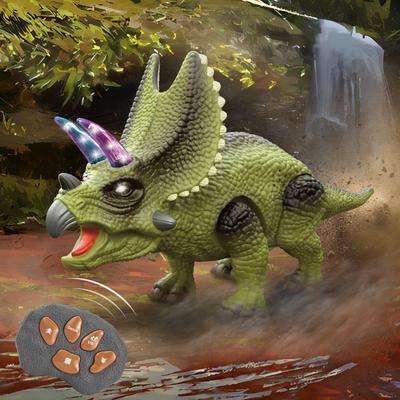 Remote Control Dinosaur Toy Electric Triceratops Light Concert Go Call Dinosaur Wholesale