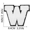 White 7Cm English Letter Embroidery Cloth Sticker Computer Embroidery Label Clothing Accessories Decorative Embroidery Sticker Ironing Stamp