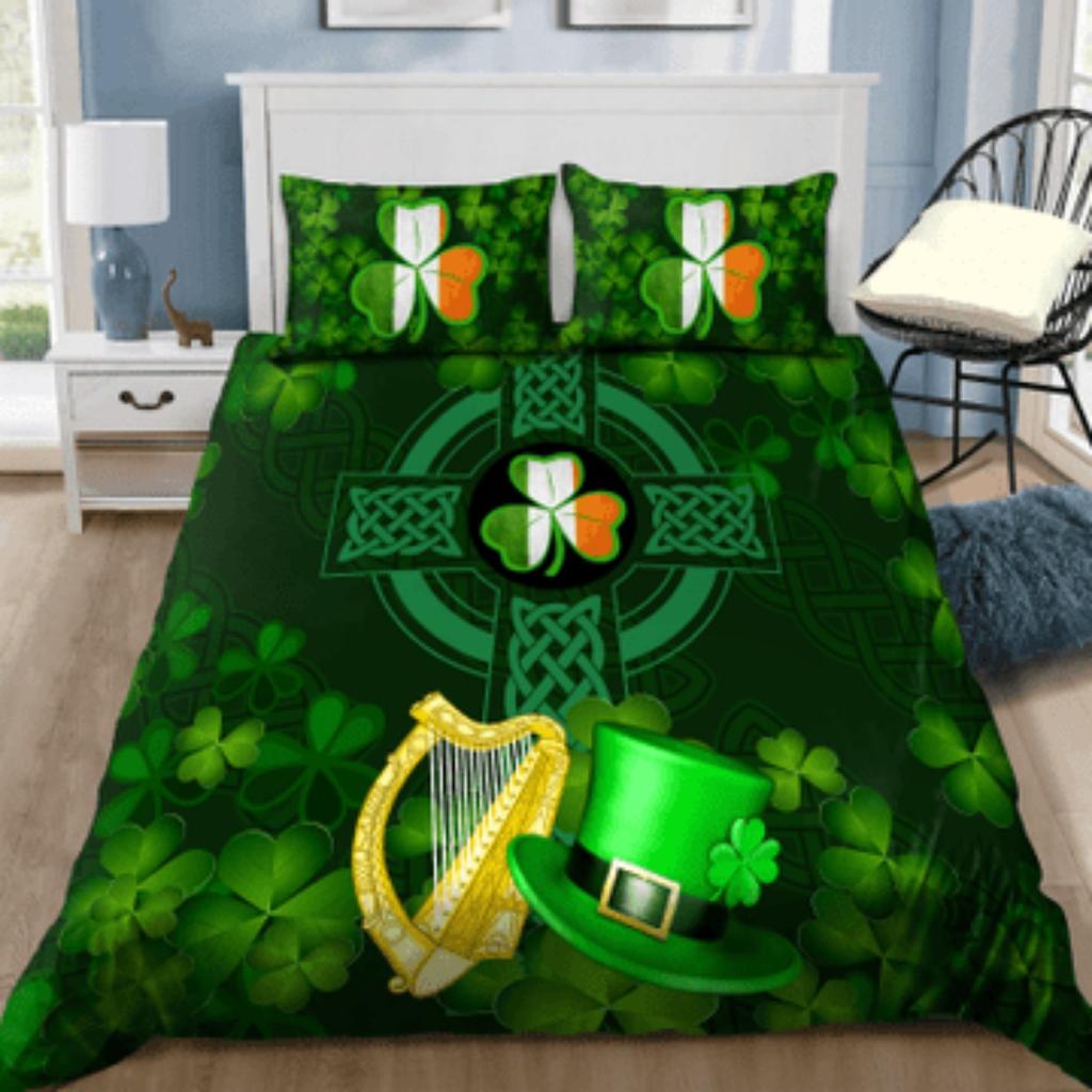 Tmarc Tee Premium All Over Printed Irish Lucky Comforter Cover Set Home Bedclothes