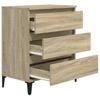 Vidaxl Chest of Drawers, Sonoma Oak, 60X35X70 Cm, Wood-Based Material