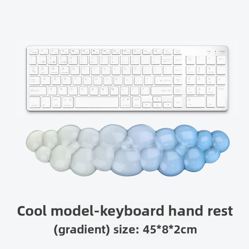 Transparent Keyboard Wrist Rest Cloud Shape Wrist Pad Portable Silicone Wrist Support  Office