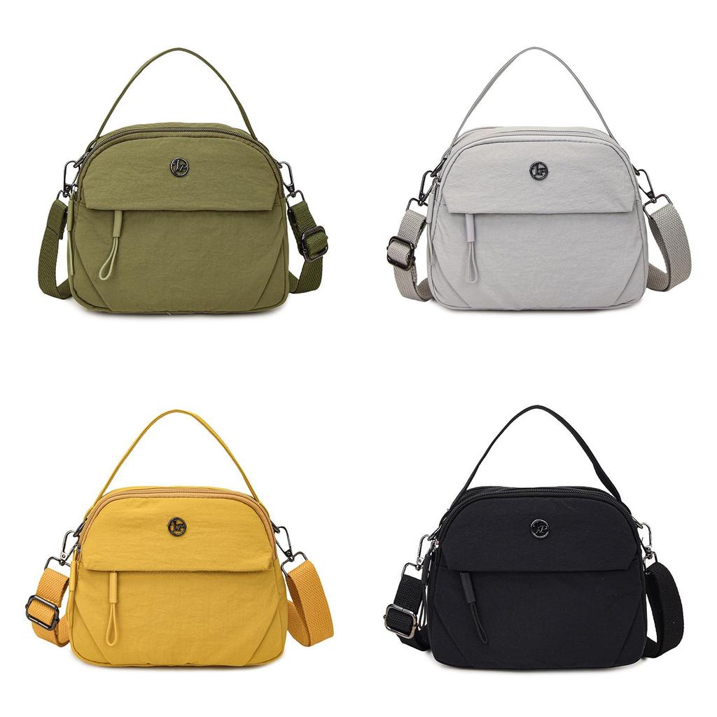 Nylon Handheld Bag With Zipper Closure For Daily Urban Use