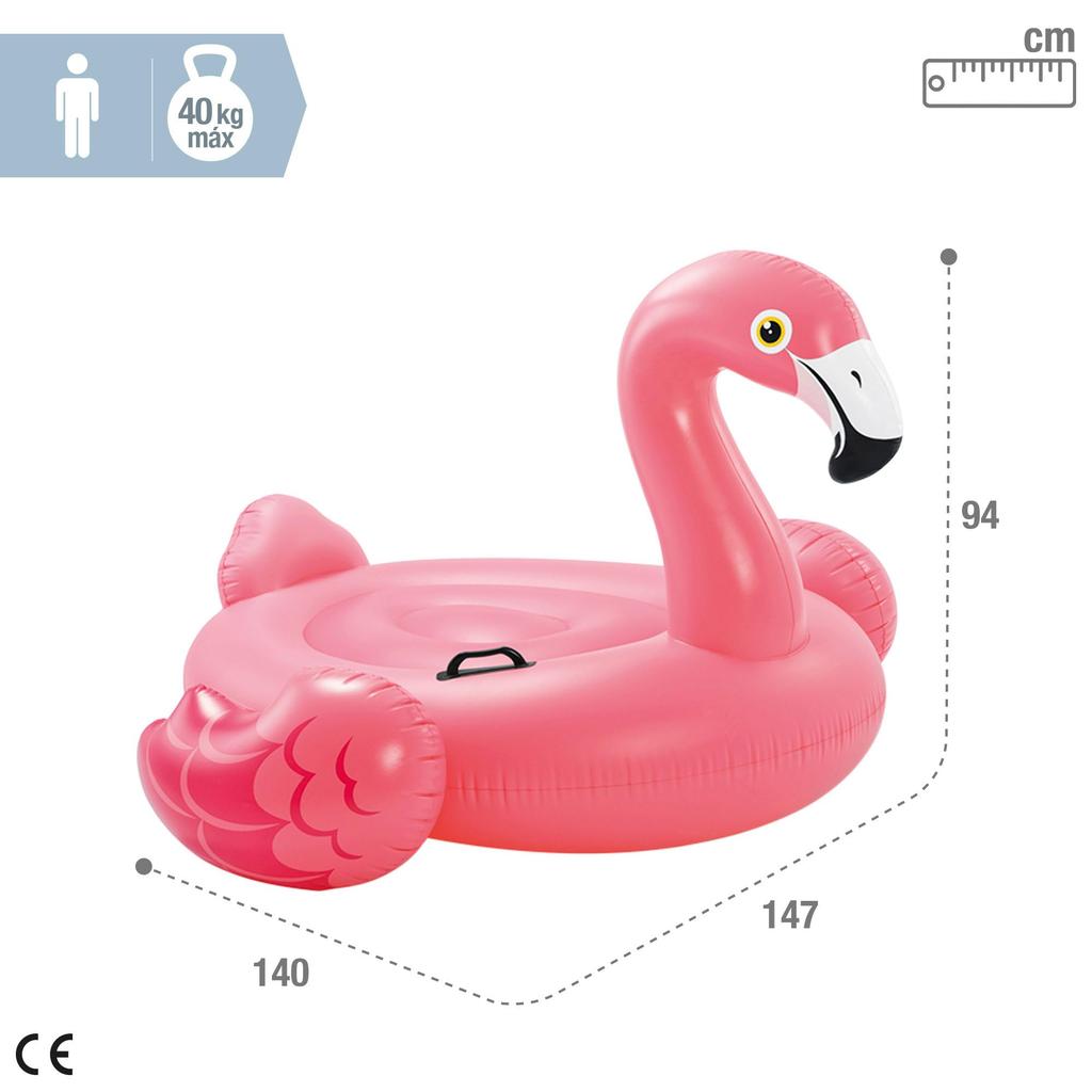 INTEX Flamingo Ride-On Float, 142 x 137 x 97 cm, 57558 [Official Japanese Product]