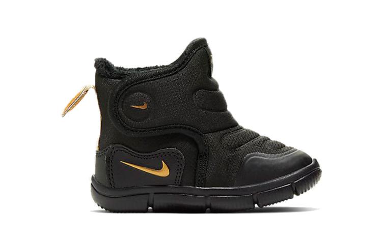 Nike Novice Boot TD Comfortable Casual Shoes Black Gold Infant And Toddler AV8338-001