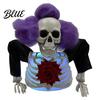 Gothic Home Decor Halloween Skull Candle Lantern with Color Changing LED Lights Realistic Night Light Bone Texture Flameless Lamp for Indoor