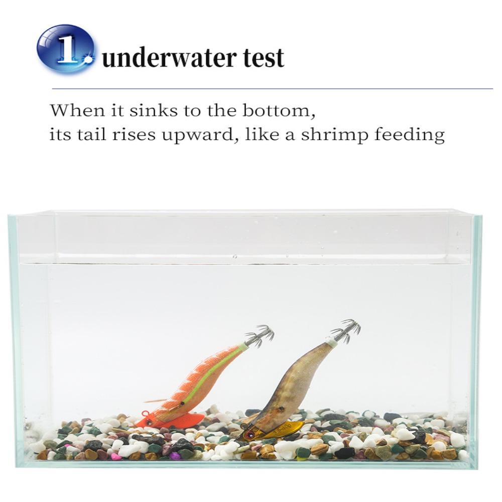 2023 Simulation Lifelike Jigs Fishing Tackle Wood Shrimp Lures Weave Squid Hook Octopus Bait