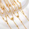 Women's Stainless Steel Double Layer Y-Shaped Gold Tassel Necklace