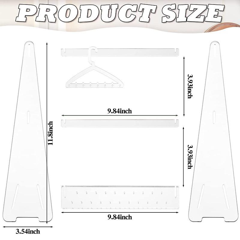 

Rainbow Acrylic Jewelry Display Stand Earrings Displays Rack Originality Eardrop Showcase Holder Transparent Earrings Show Shelf прозорий