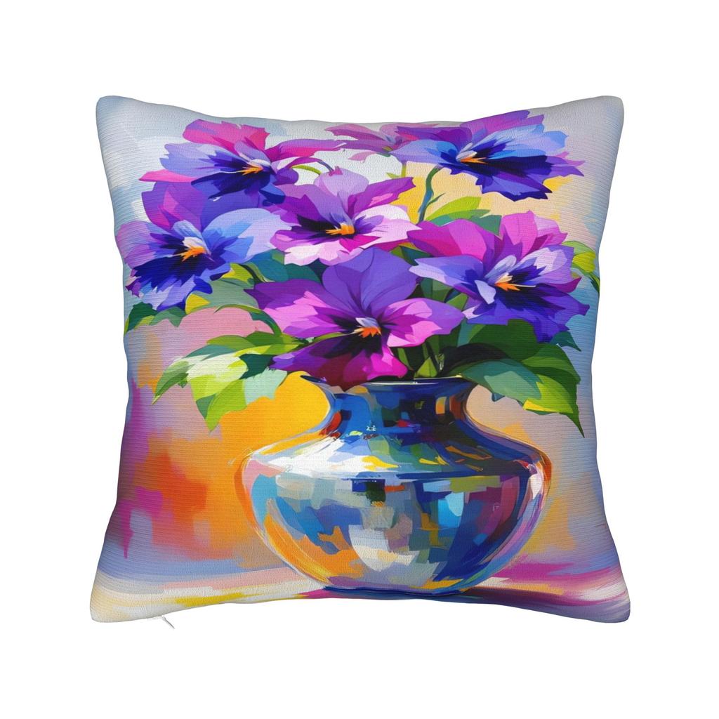 Rainbow Waterfall Art Pillow Cover  Square Cushion Cover Cute Funny Pillow Case For Living Room Chair