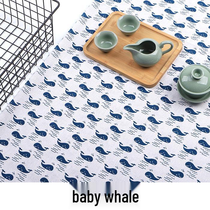 Japanese Ethnic Geometric Wave Print Cotton Linen Fabric for Sofa Cushions & Tablecloths