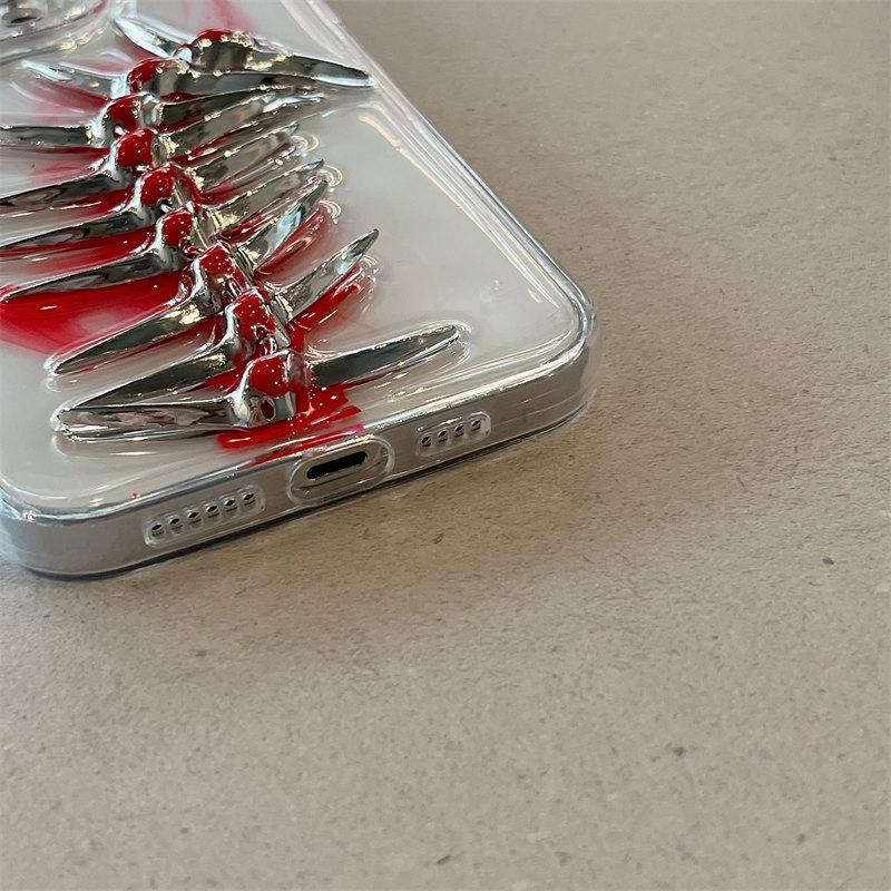 Custodia di lusso stereo keel trasparente anti-goccia per iPhone 15 Pro Max 14 Plus 13 12 Pro 11 con protezione anti-goccia completa